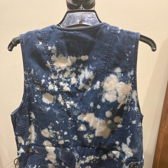 Bleached rockstar cargo denim vest - Picture 2 of 8